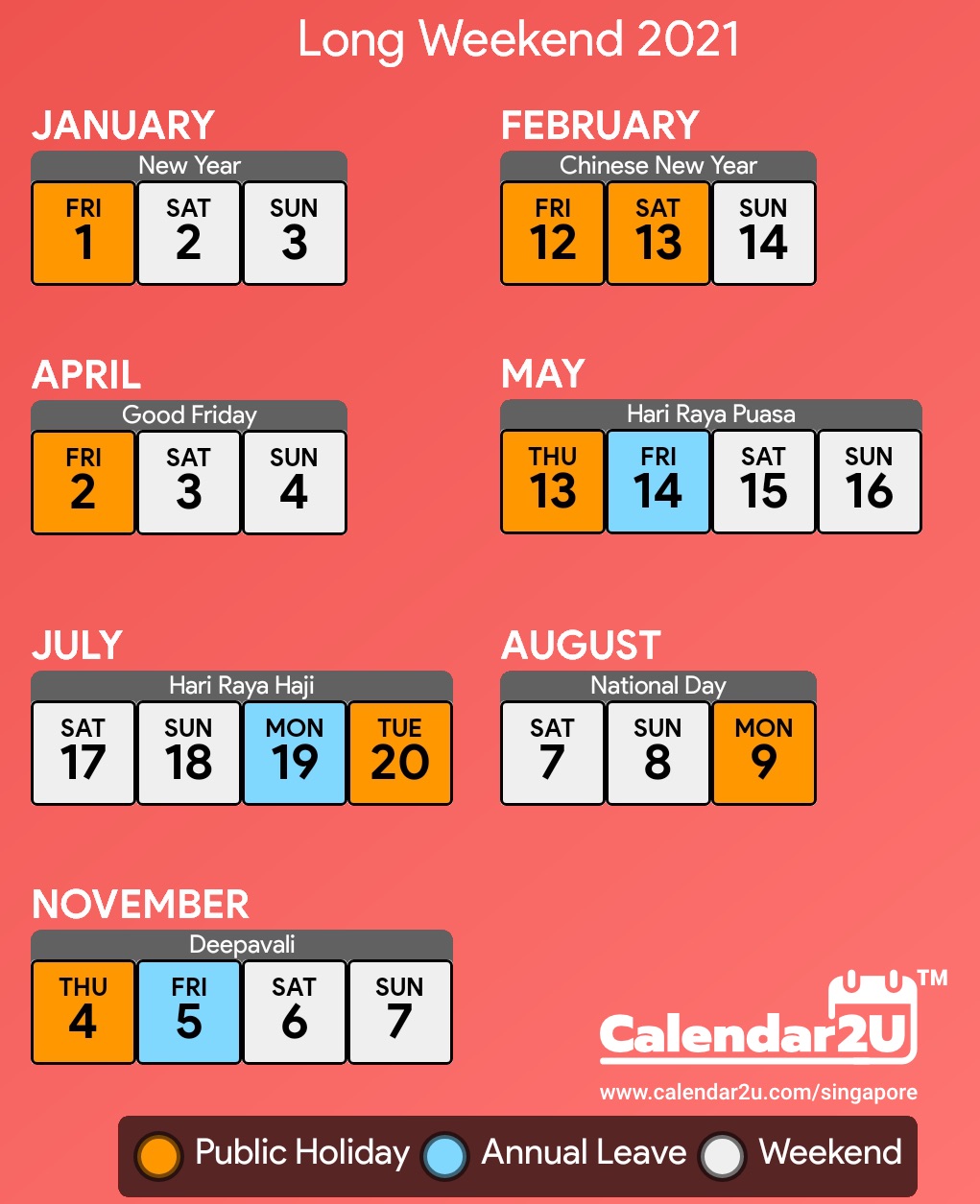 Singapore Calendar Year 2021 - Singapore Calendar