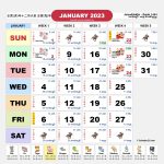 Singapore Calendar Jan 2023