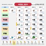 Singapore Calendar Apr 2023
