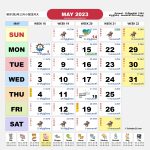 Singapore Calendar May 2023