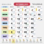 Singapore Calendar Oct 2023