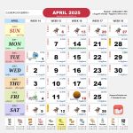 Singapore Calendar Apr 2025