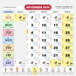 Singapore Calendar Nov 2025