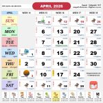 Singapore Calendar Apr 2026