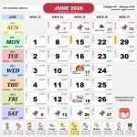 Singapore Calendar Jun 2026