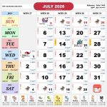 Singapore Calendar Jul 2026