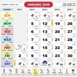 Singapore Calendar Jan 2026