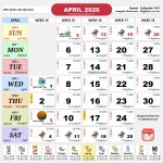Singapore Calendar Apr 2026
