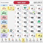 Singapore Calendar May 2026