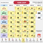 Singapore Calendar Jun 2026