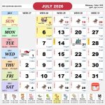 Singapore Calendar Jul 2026