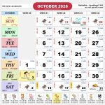 Singapore Calendar Oct 2026