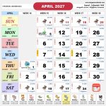 Singapore Calendar 新加坡日历 Apr 2027